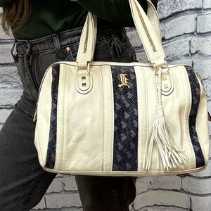 Elegant Cream and Black Women's Handbag